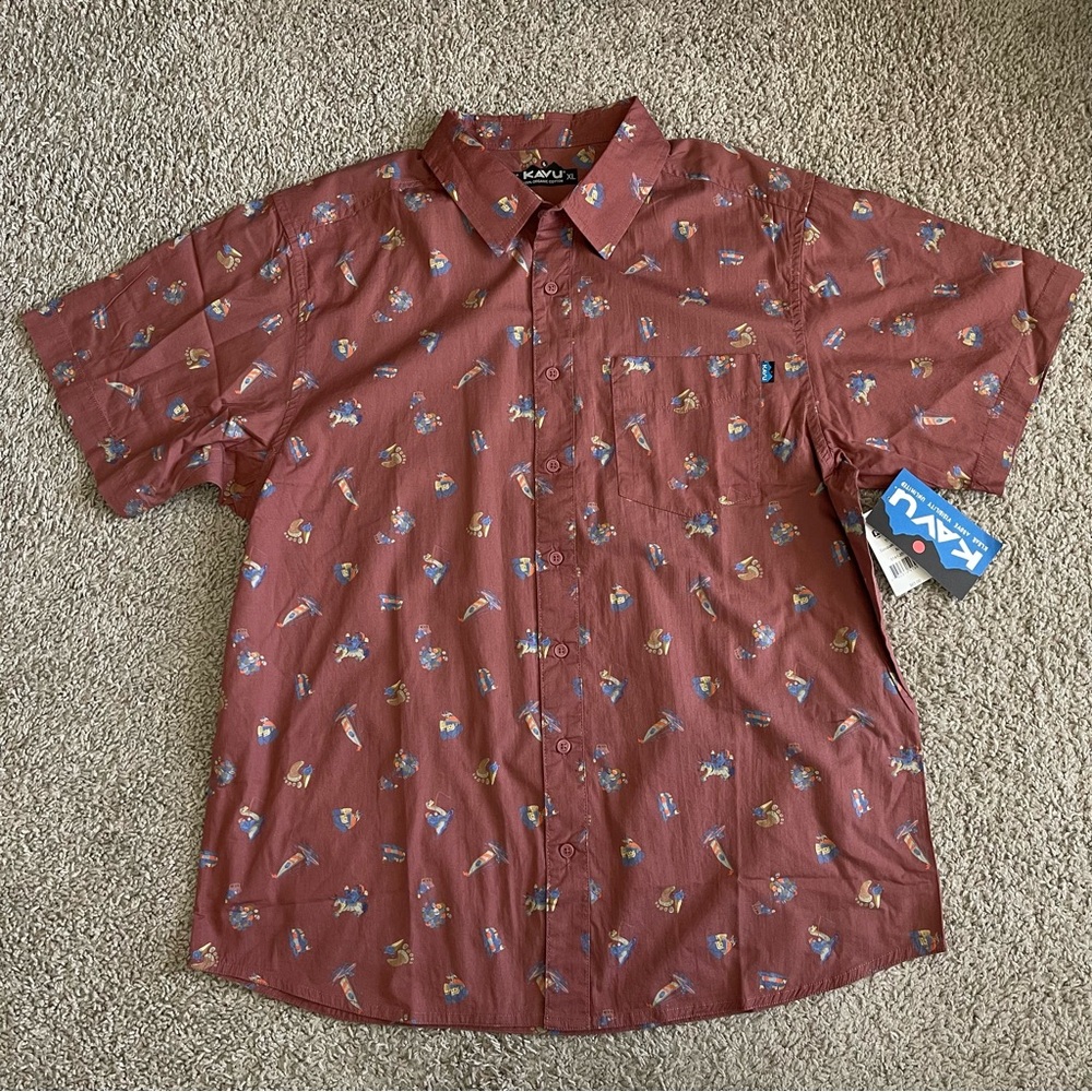 Kavu The Jam Sasquatch Solstice Button Up Short Sleeve Shirt